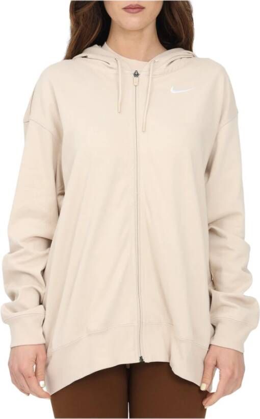 Nike Hoodies & Sweatvesten Beige Dames