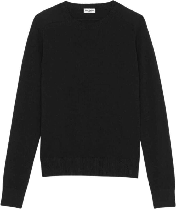 Saint Laurent Truien met ronde hals , Zwart, Heren
