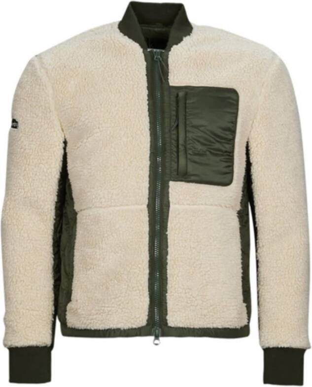 Superdry Faux bont shearling jassen , Wit, Heren