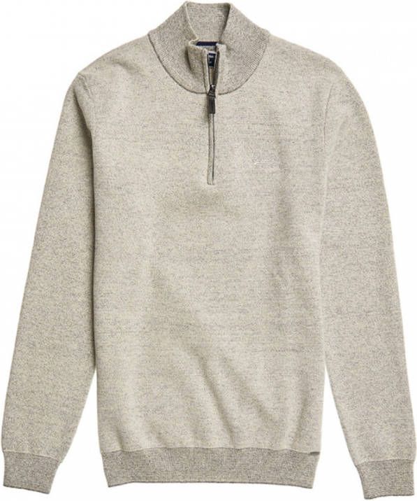 Superdry Half-Zip Trui Label Henley Gemeleerd (M6110078A X6E)
