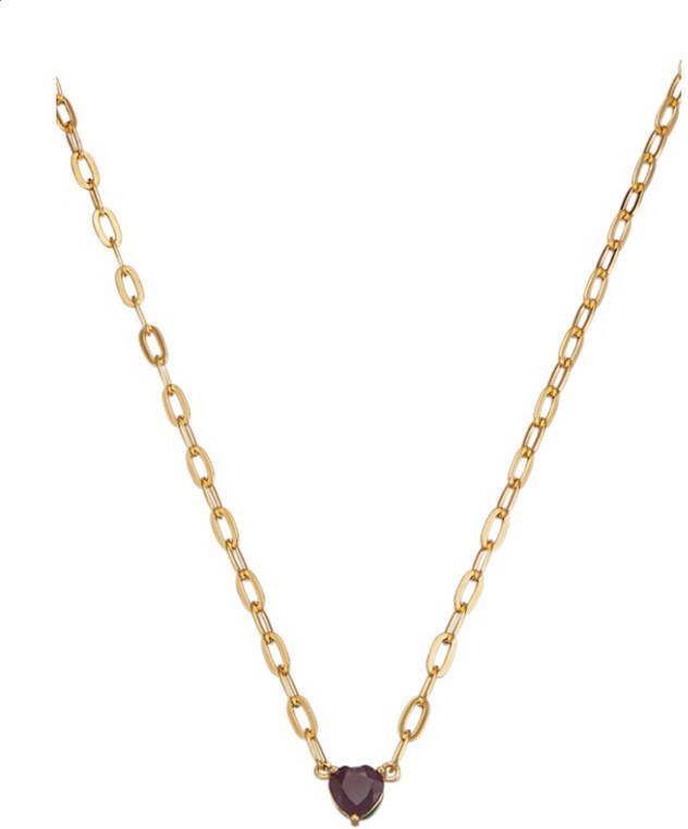 KLiNGEL Collier met robijn Goudkleur