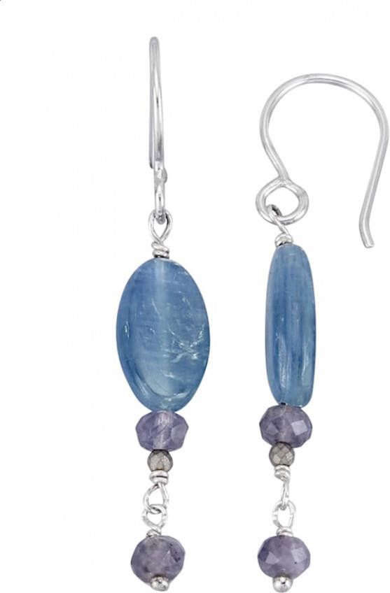 KLiNGEL Oorbellen met edelstenen Zilverkleur