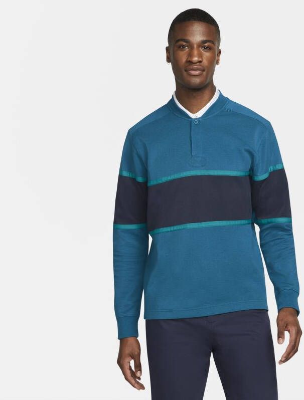 Nike Dri FIT Golftop met lange mouwen voor heren Blauw