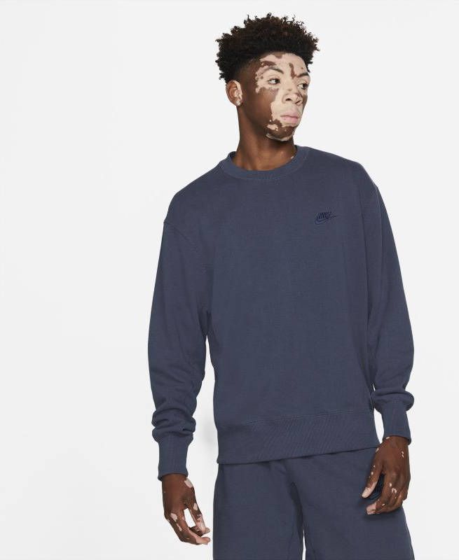 Nike Sportswear Klassiek fleeceshirt met ronde hals voor heren Blauw