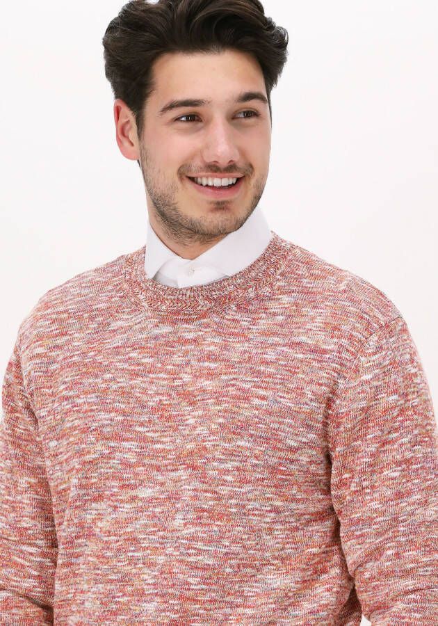 Scotch & Soda Fijngebreide pullover met gemê, leerd dessin