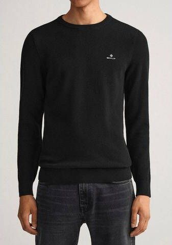 Gant Trui met ronde hals COTTON PIQUE C NECK "cotton pique crew"