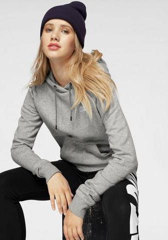Nike Sportswear Essential Hoodie Dames Dark Grey Heather/Matte Silver/White