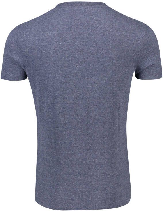 Superdry T shirts Organic Cotton Essential Logo V Neck T Shirt navy