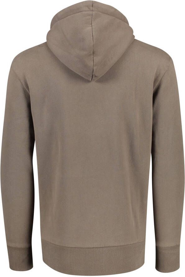 Superdry trui bruin effen katoen