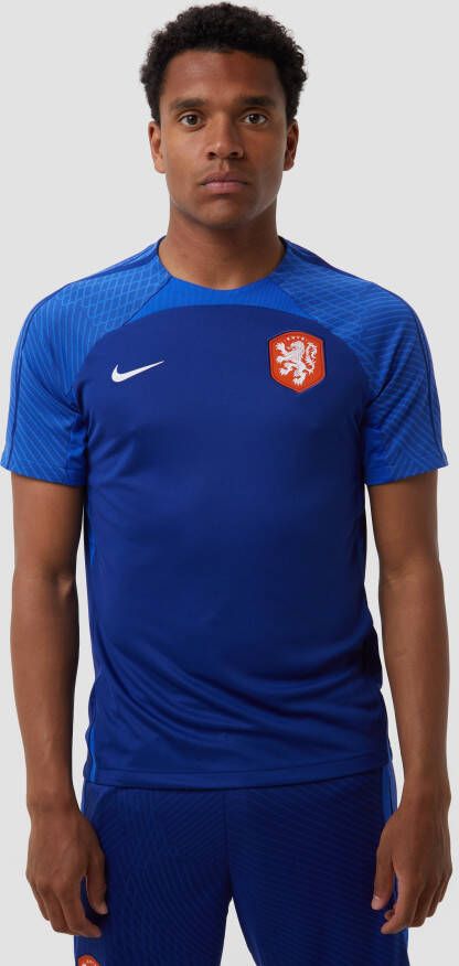 Nike Nederland Strike Dri FIT voetbaltop met korte mouwen voor heren Blauw