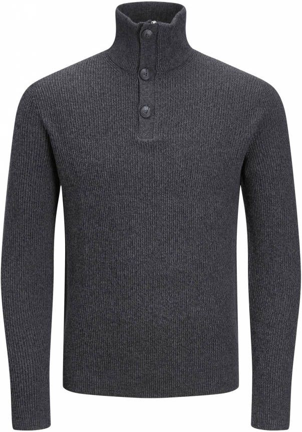 JACK & JONES PREMIUM gemêleerde trui JPRBLAPERFECT met biologisch katoen black