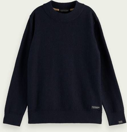 Scotch and Soda Truien Boys Structured pullover Blauw