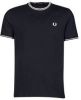 Fred Perry T shirt met logoborduring en getipte boorden online kopen
