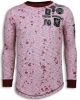 Local Fanatic Longfit Embroidery Sweater Patches Guerrilla , Roze, Heren online kopen