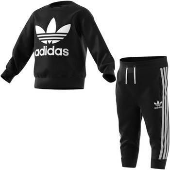 Adidas Originals Logo Crew Trainingspak Baby's Black/White/White Kind online kopen