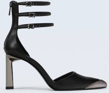 Stradivarius Gehakte Schoen Met Bandjes Zwart 38