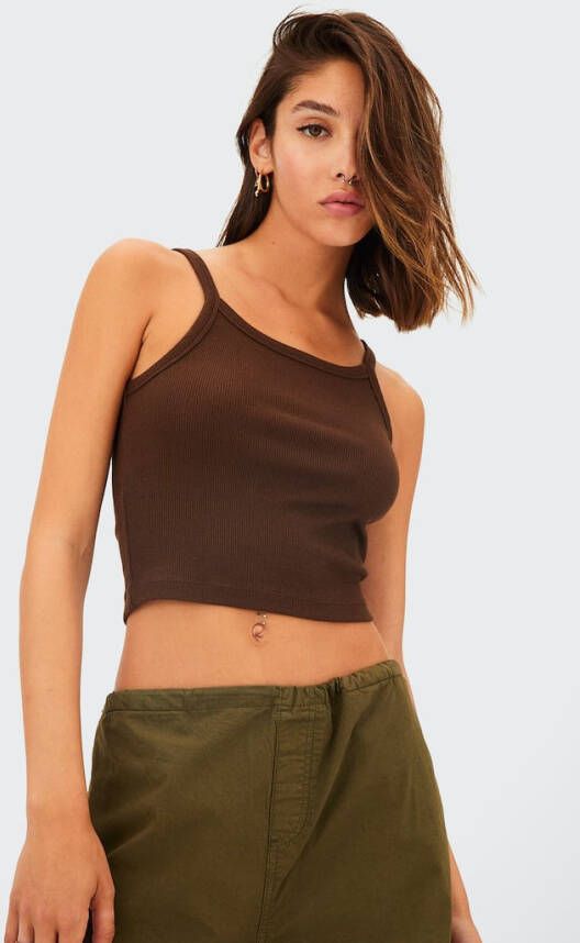 Stradivarius Hemd Met Racerback Bruin