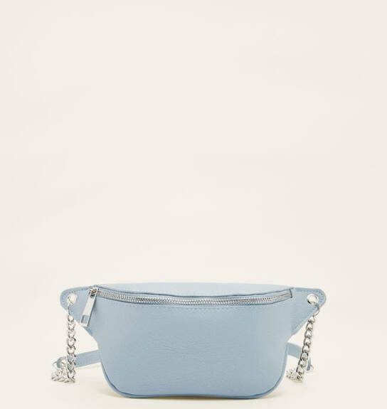 Stradivarius Heuptas Met Leereffect Hemelsblauw