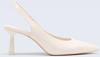 Stradivarius Slingback Schoen Met Hak Ecru 38