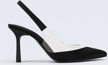 Stradivarius Vinyl Gehakte Slingback Zwart 36