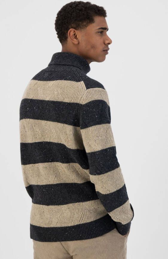 Dstrezzed Coltrui Wol Mix Streep Antraciet