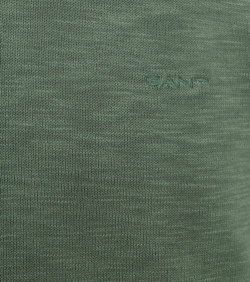 Gant Flamme Sweater met Rits Kalamata Green Heren