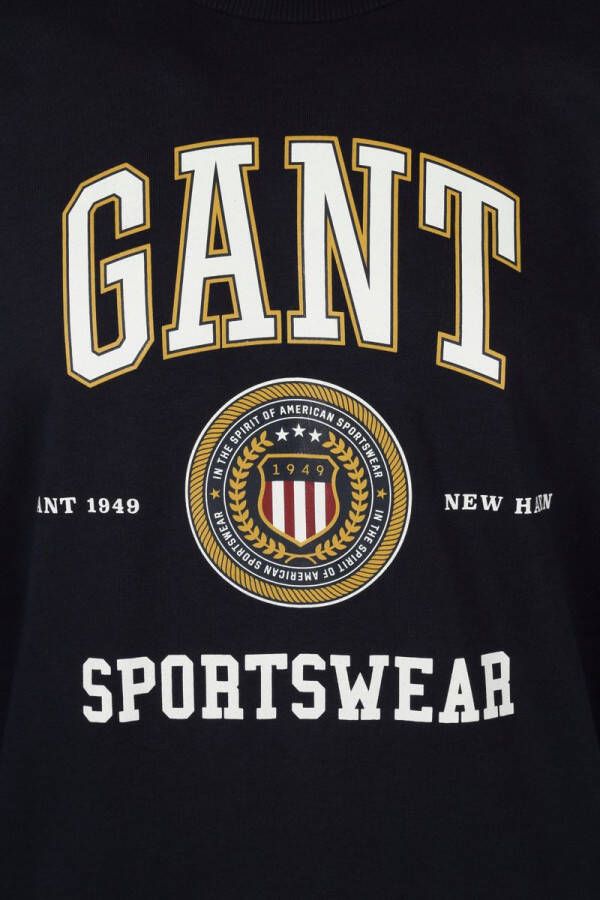 Gant Sweater O Halsavy , Blauw, Heren