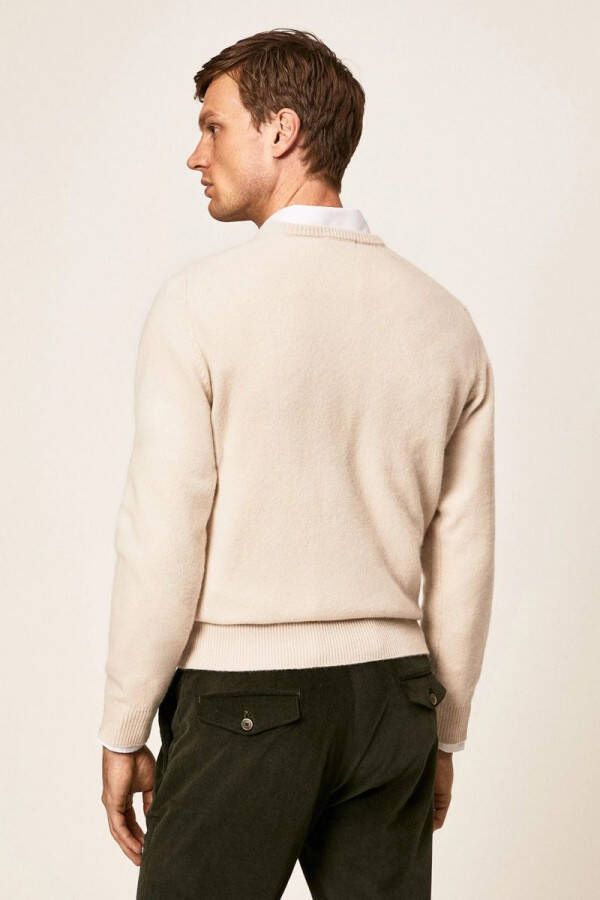 Hackett V hals gebreide kleding , Beige, Heren