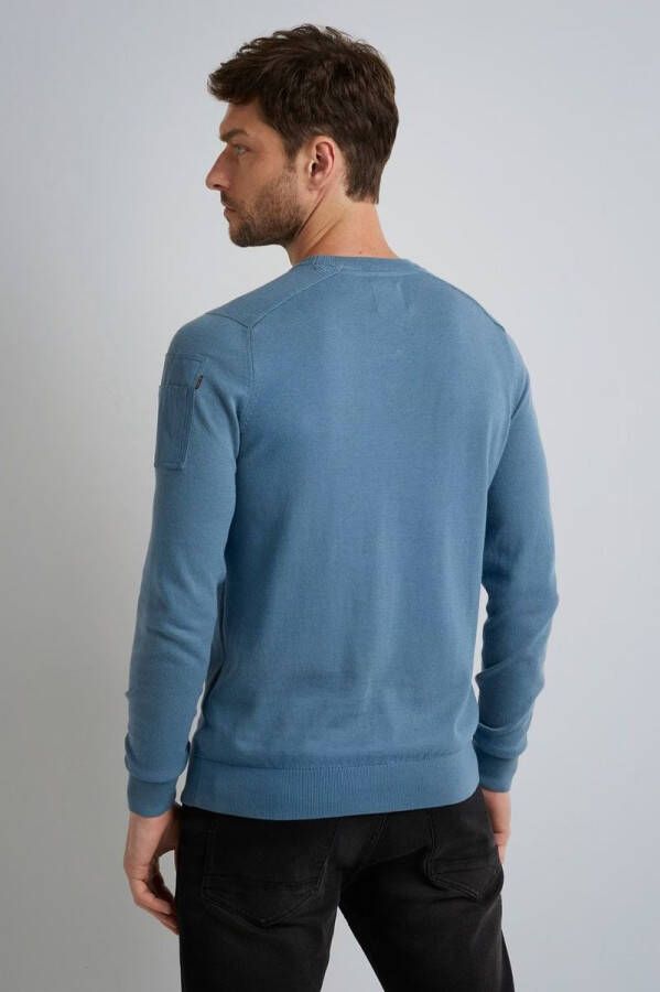 PME Legend R hals met lange mouwen Buckley gebreide blauwe horizon , Blauw, Heren