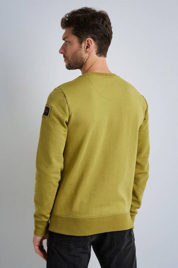 PME Legend R neck slub look jacquard , Groen, Heren