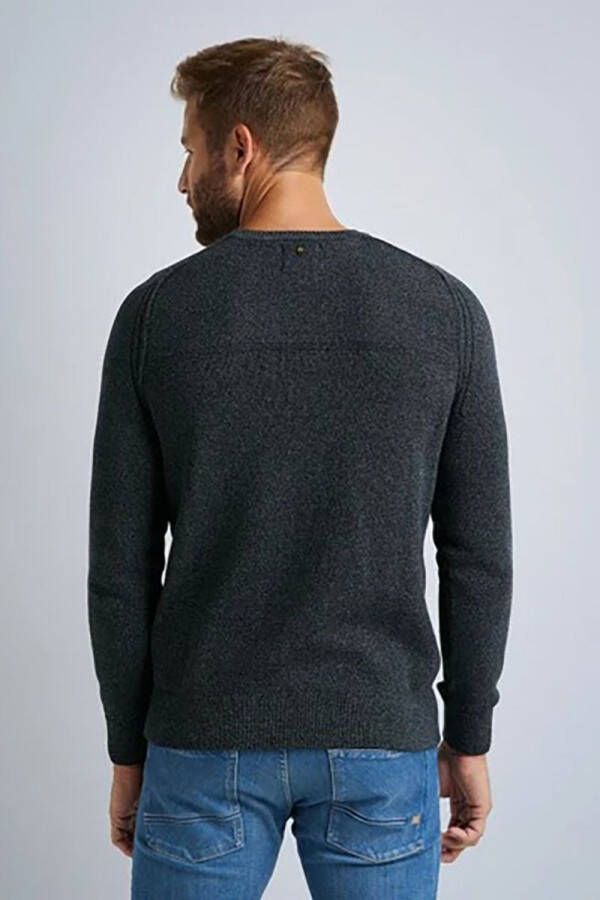 PME Legend R hals met lange mouwen katoenbrei , Blauw, Heren