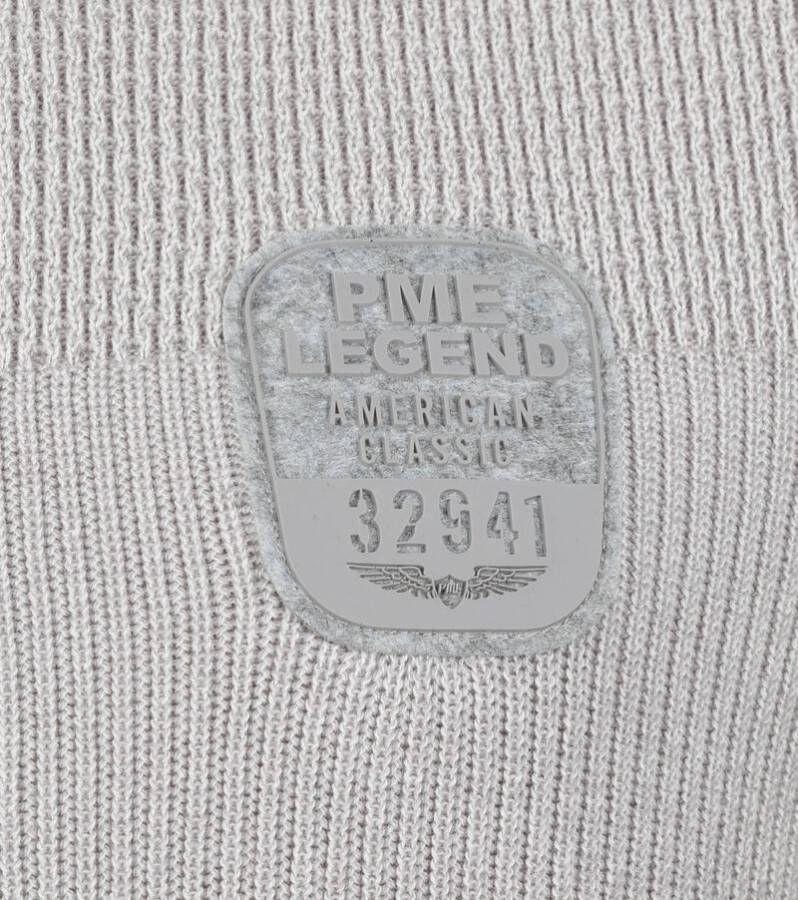 PME Legend gemêleerde trui lichtgrijs melange