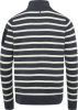PME Legend Blauwe Trui Half Button + Zip Collar Cotton Rib Knit online kopen