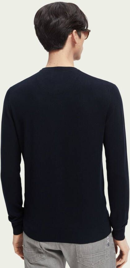 Scotch and Soda Truien Essentials Classic crewneck pullover Blauw