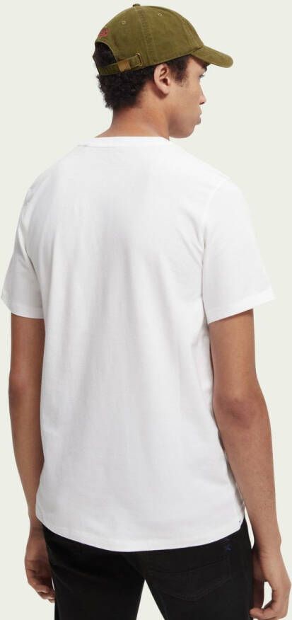 Scotch & Soda basic T shirt met biologisch katoen white