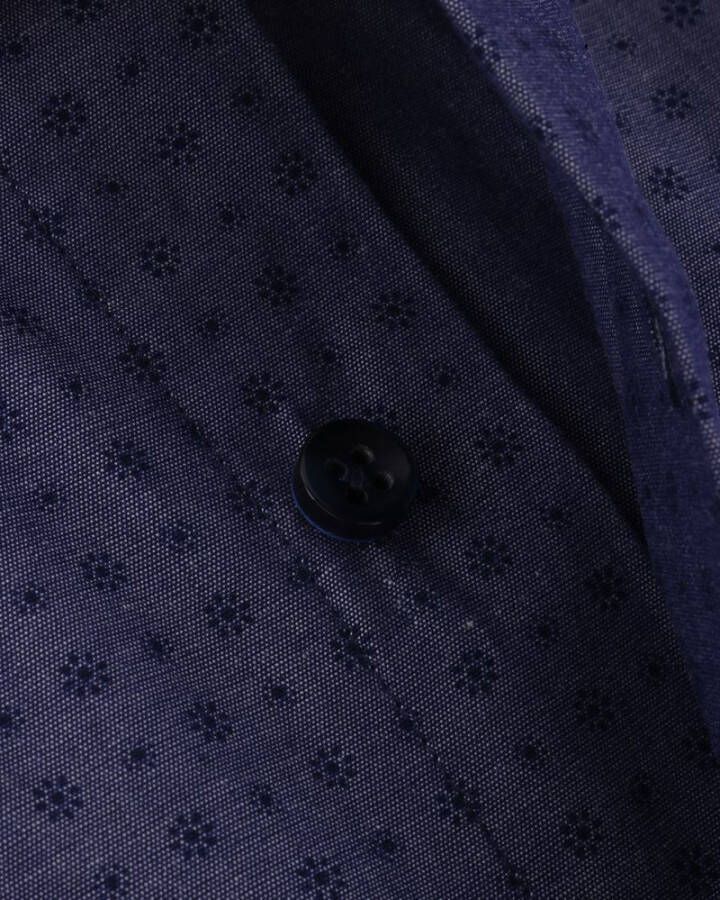 Suitable Overhemd Indigo Jacquard 117 6