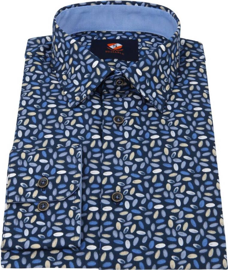 Suitable Overhemd Pillen Navy