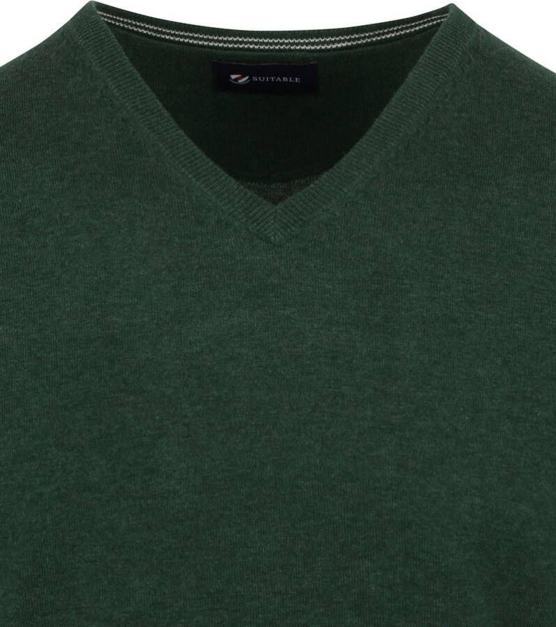 Suitable Pullover Vini V Hals Mosgroen