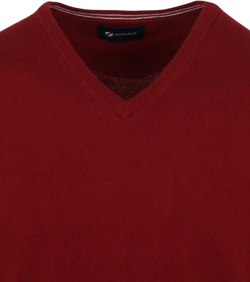 Suitable Pullover Vini V Hals Rood
