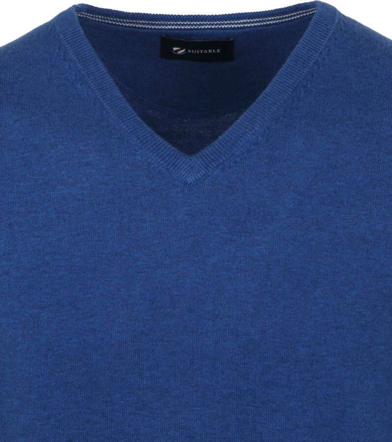 Suitable Pullover Vini V Hals Royal Blauw