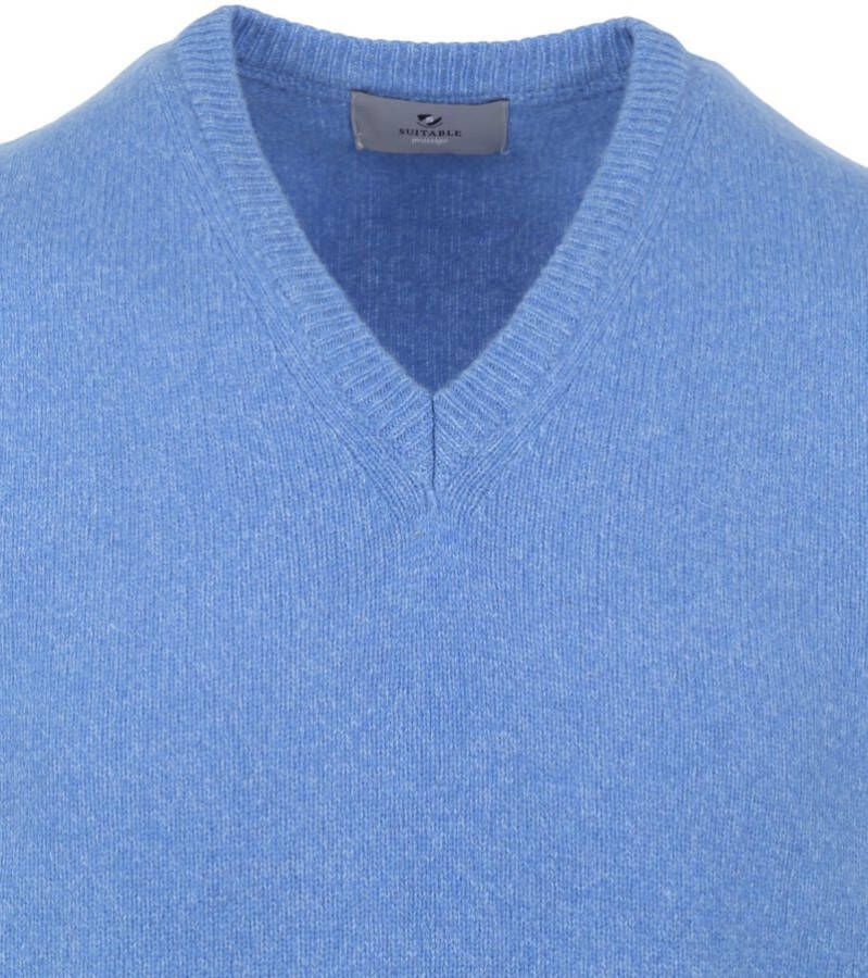 Suitable Spencer Wol V Hals Blauw