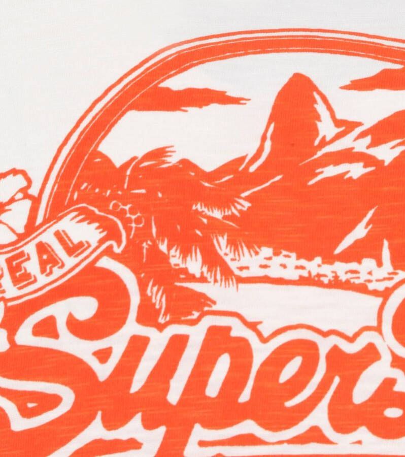 Superdry Klassiek T shirt logo , Wit, Heren