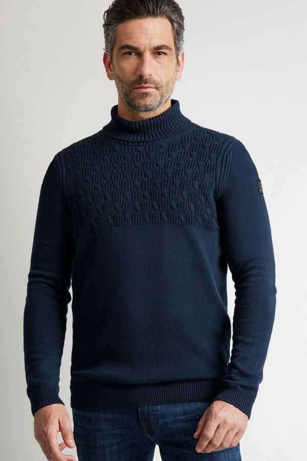 Vanguard Donkerblauwe Coltrui Roll Neck Cotton