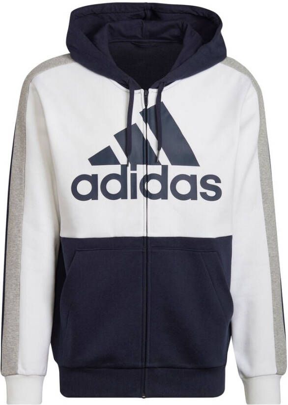 Adidas Color Block Full Zip Sweater Met Capuchon Heren