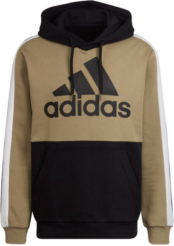 adidas essentials colorblock trui groen/zwart heren