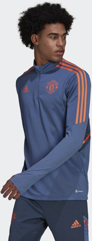 Adidas Manchester United Condivo 22 Training Longsleeve Crew Blue Heren