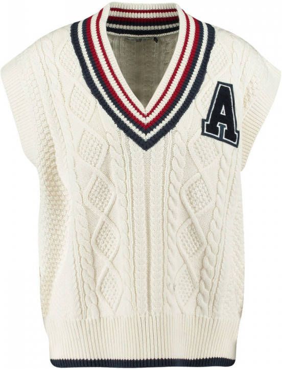 America Today Kady kabelgebreide spencer met V hals