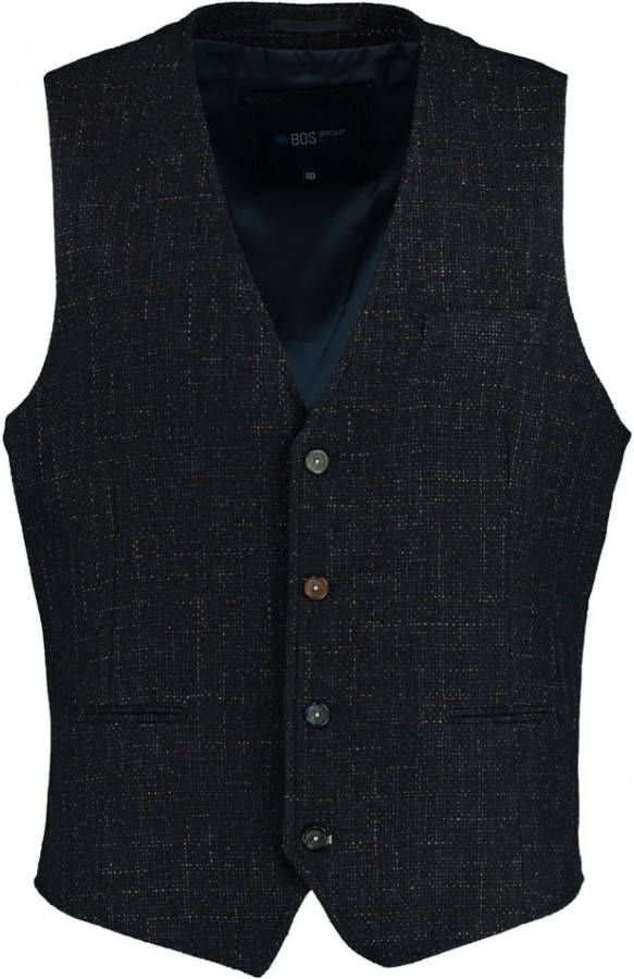 Bos Bright Blue Gilet kris waistcoat 20311kr88bo/290 navy