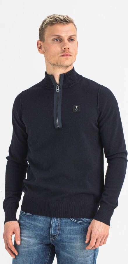 Butcher of Blue Clifden Halfzip pullover blauw 890 , Blauw, Heren