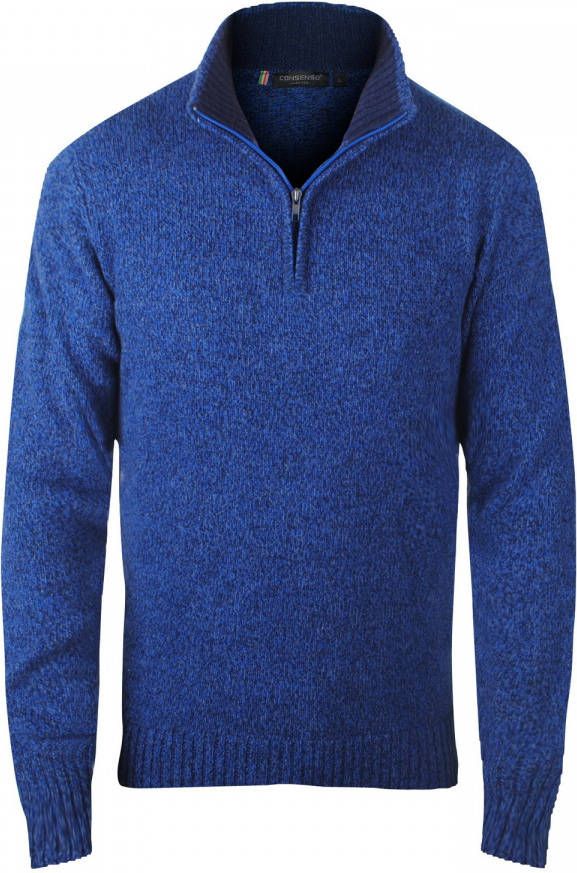 Consenso heren trui met rits lamswol